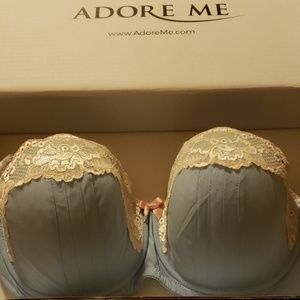 Baby blue bra with lace